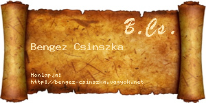 Bengez Csinszka névjegykártya
